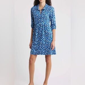 New Lilly Pulitzer Saralyn Popover Dress Starlight Navy